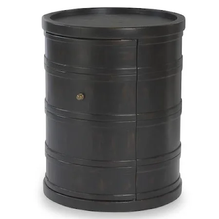 Drummaker's Chair Side Table with Open Storage